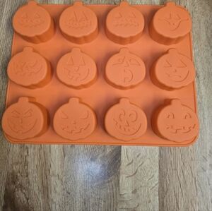 Orange Pumpkin Silicone Mold for Halloween